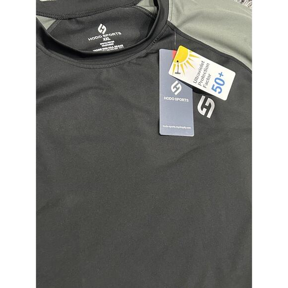 Men's UPF 50+ Quick-Dry Swim Shirt Rash Guard with Sun Protection XXL - Picture 7 of 7